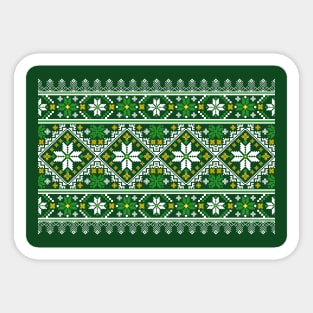 Modern beautiful green floral pattern Sticker